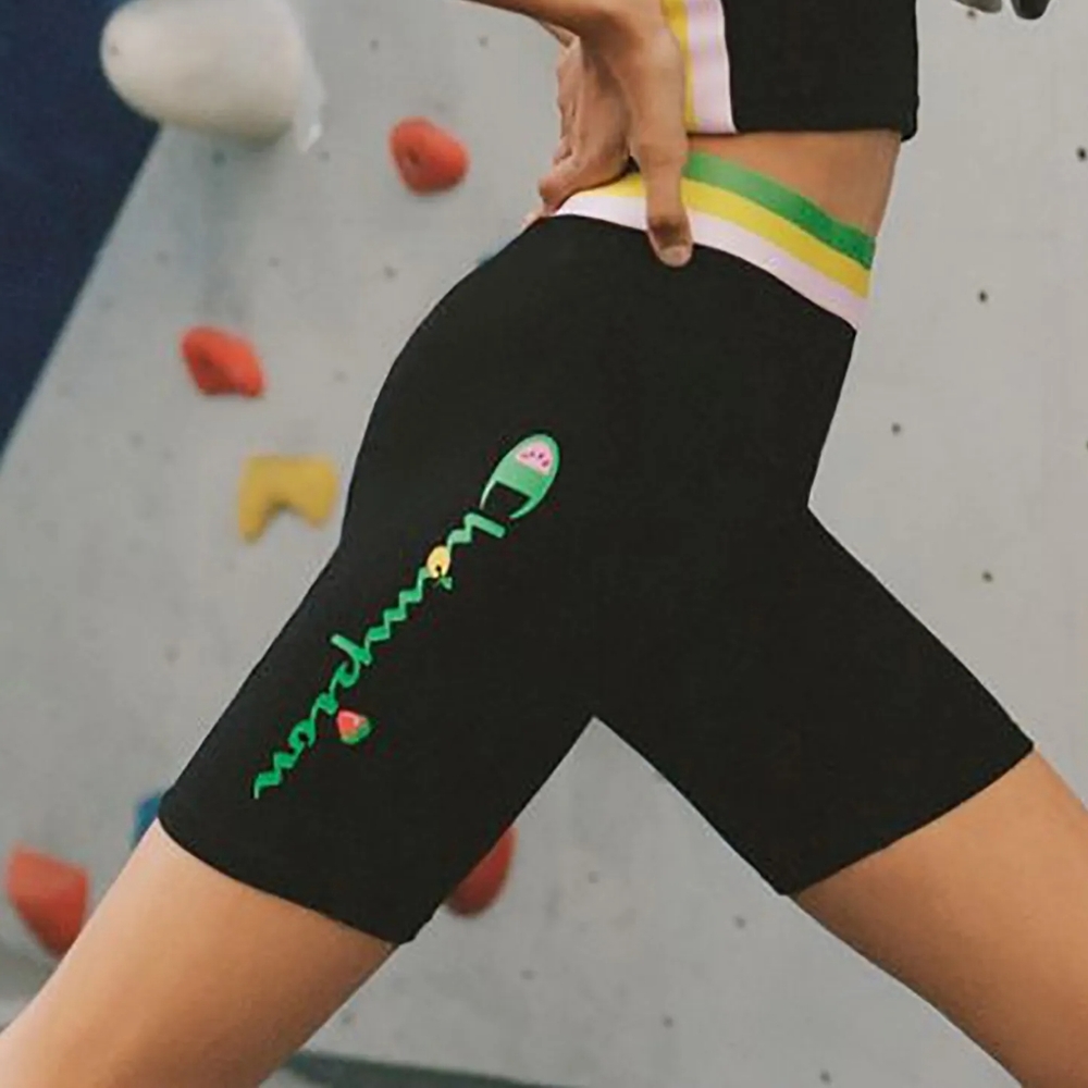 Champion × Susan Alexandra Black Biker Shorts